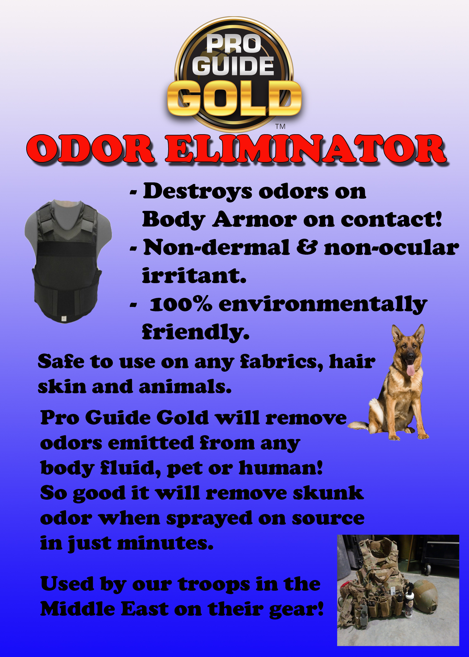 Pro Guide Gold Body Armor Odor Eliminator